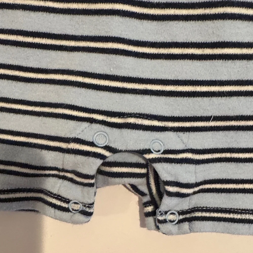 Ralph‎ Lauren Blue Boys Striped Baby Romper 3 Months